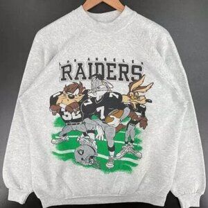 90s Los Angeles Raiders NFL Football Crewneck Retro Style Men Women